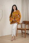 Handcrafted Cotton Kurti - Heavy Mirror Khatli Work Festive Wear