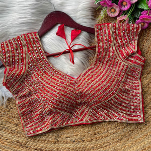 Handcrafted Pearl & Moti Work Blouse for Women | Festive & Party Wear