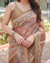 Handloom Saree Floral Bird Print for Women | Festive & Everyday Wear