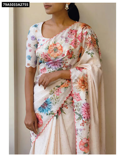 Buy Handloom Tussar Silk Saree for Women | Floral Festive & Ethnic Wear Online