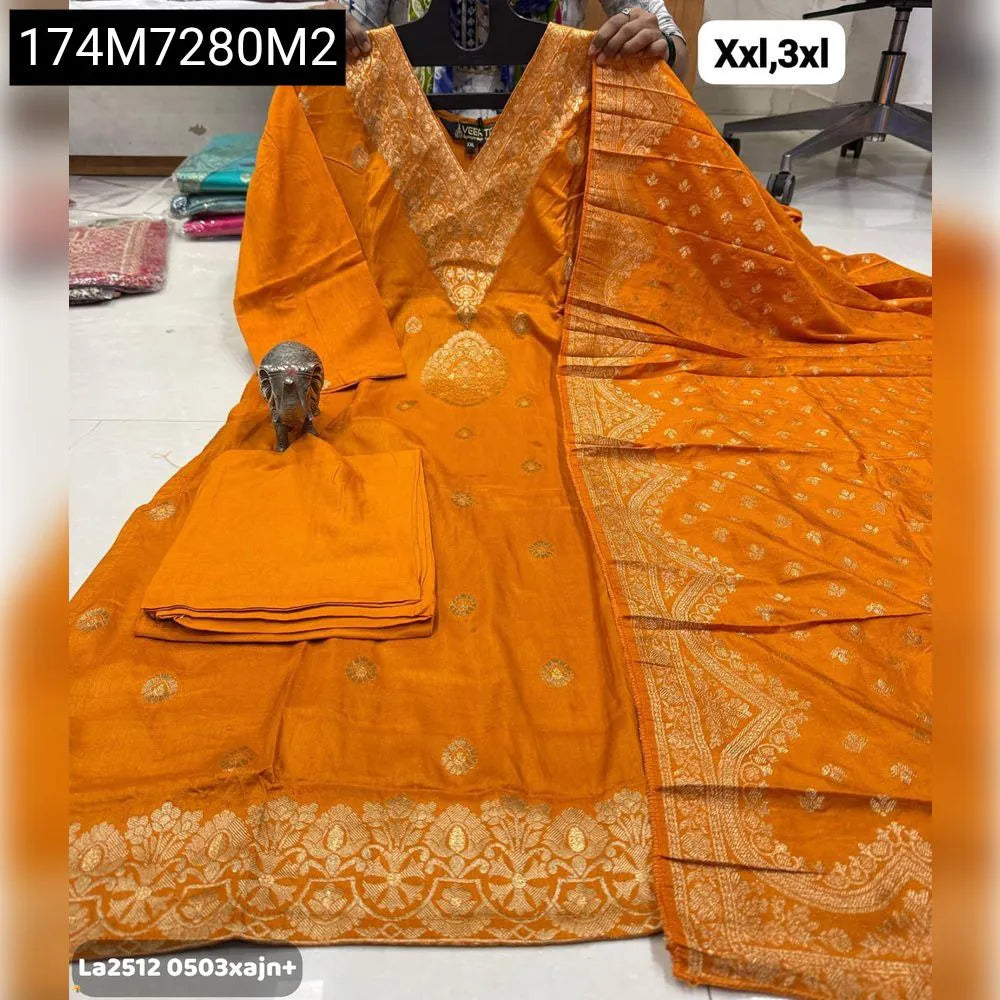 Handcrafted Handwork Kurti Set with Designer Dupatta for Women