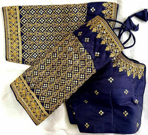 Heavy Embroidery Italian Silk Blouse for Women | Party Wear