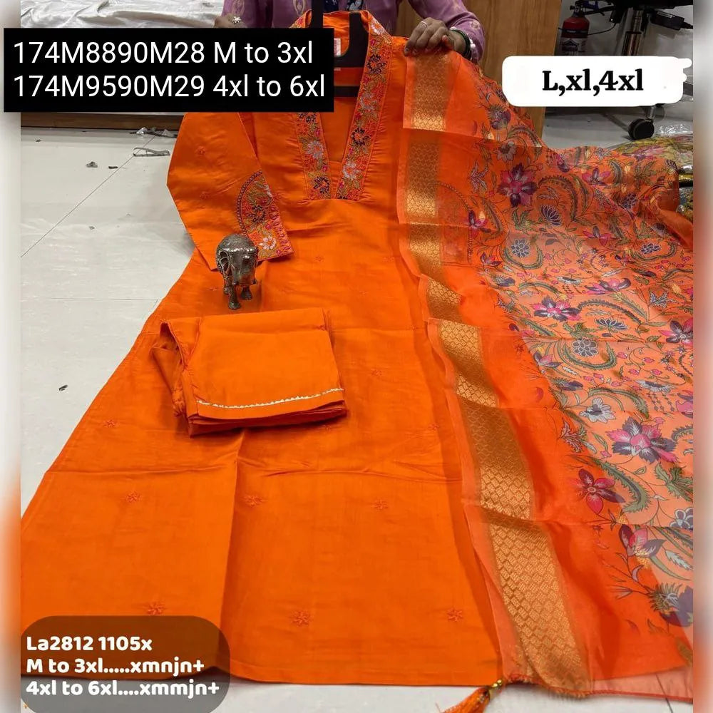 Premium Heavy Maslin Silk Kurti Set with Digital Print Dupatta