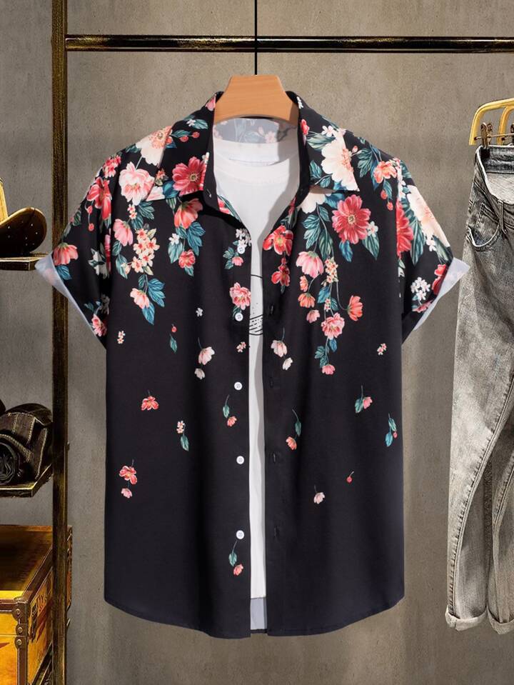 Half Sleeves Shirts for Men black M