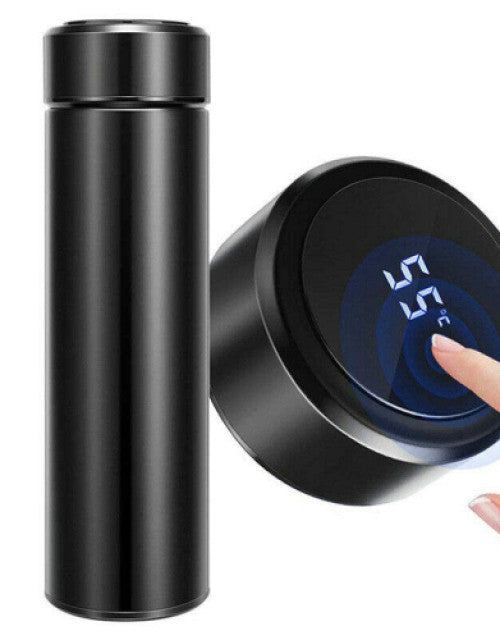 Smart vacuum insulated thermos water bottle, LED temperature display 37°C