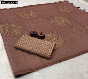 Ikkat Print Soft Cotton Saree for Women with Mirror Work Detailing | Buy Ethnic Wear Online