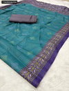 Women's Ikkat Style Soft Spun Cotton Slub Saree for Festive & Daily Ethnic Wear