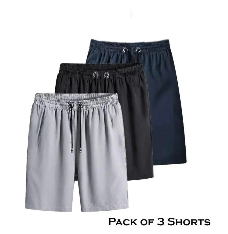 Stretchable Cotton Shorts ( pack of 3 ) Multi M
