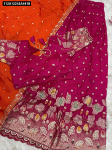 Premium Jacquard Lehenga Set for Women - Pongal Special Festive Ethnic Wear