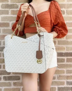 Jet Set Large Chain Shoulder Bag for Women - Premium Travel & Work Tote