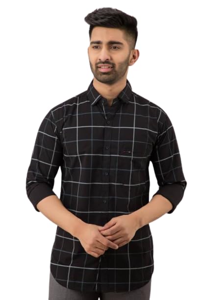Men Full Sleeve Casual Check Shirt (Pack of 3 ) M