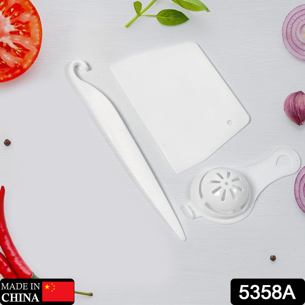 3pc cake decorating tools combo: turntable, icing tips, spatula for kitchen and bakery