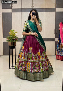 Kalamkari Dola Silk Lehenga for Women | Festive & Wedding Wear | Buy Ethnic Wear Online