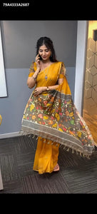 Kalamkari Linen Saree for Women - Festive & Casual Ethnic Wear Online
