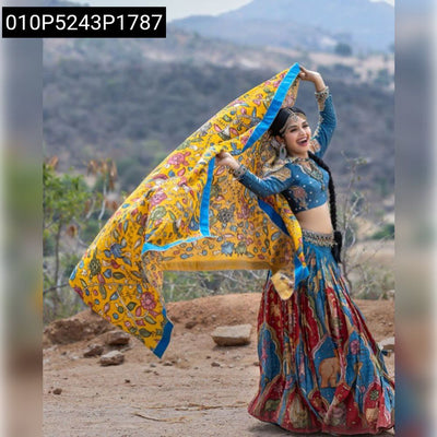Kalamkari Print Lehenga Choli for Women | Festive Wear