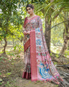 Kalamkari Tussar Silk Saree Women's | Festive & Casual Wear