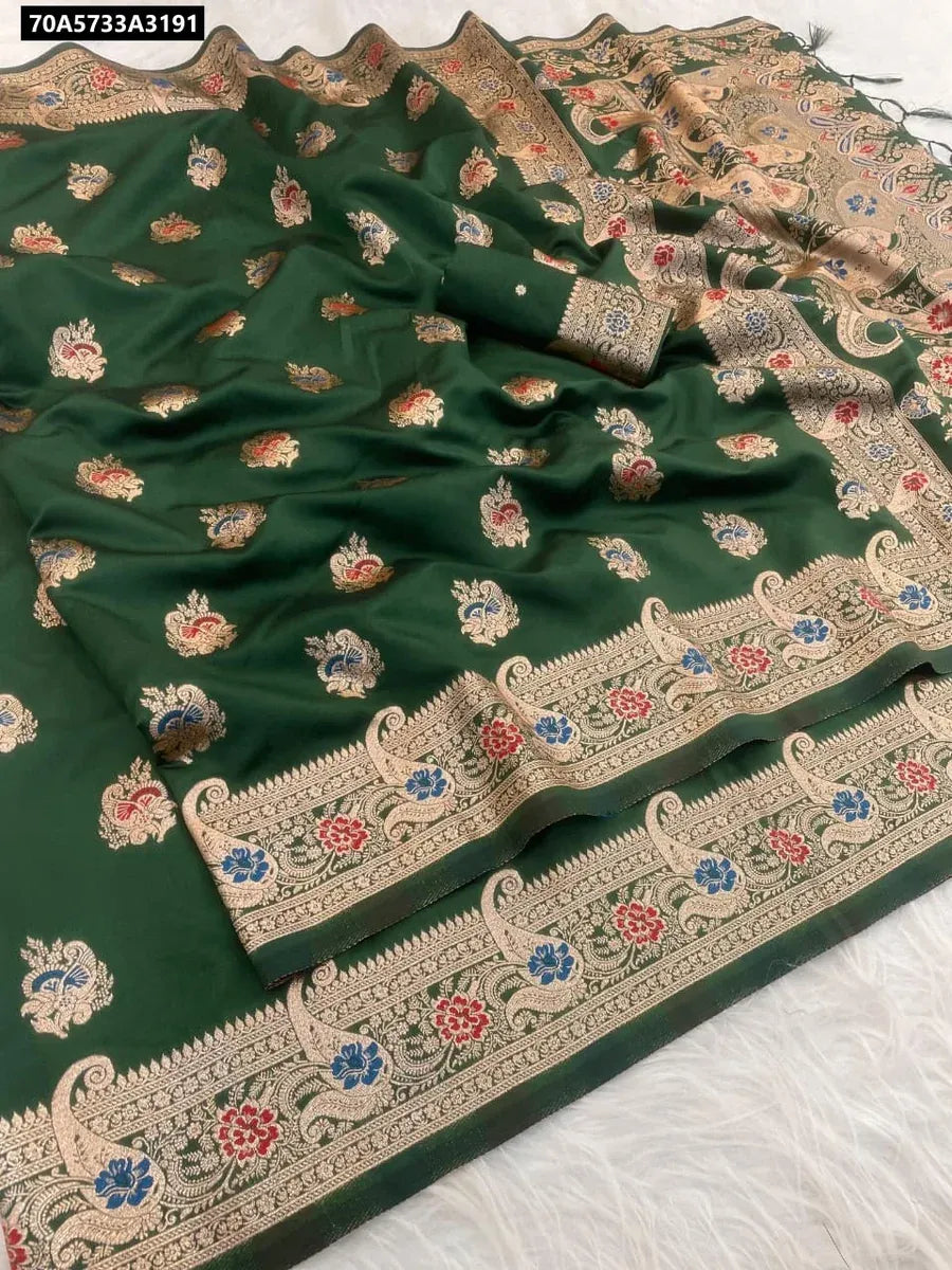 Kanjivaram Banarasi Soft Silk Saree for Women