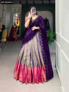 Kanjivaram Silk Lehenga Choli for Women | Festive Wear