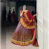 Premium Kashmiri Print Tasar Silk Lehenga Choli with Real Mirror Work for Festive Weddings