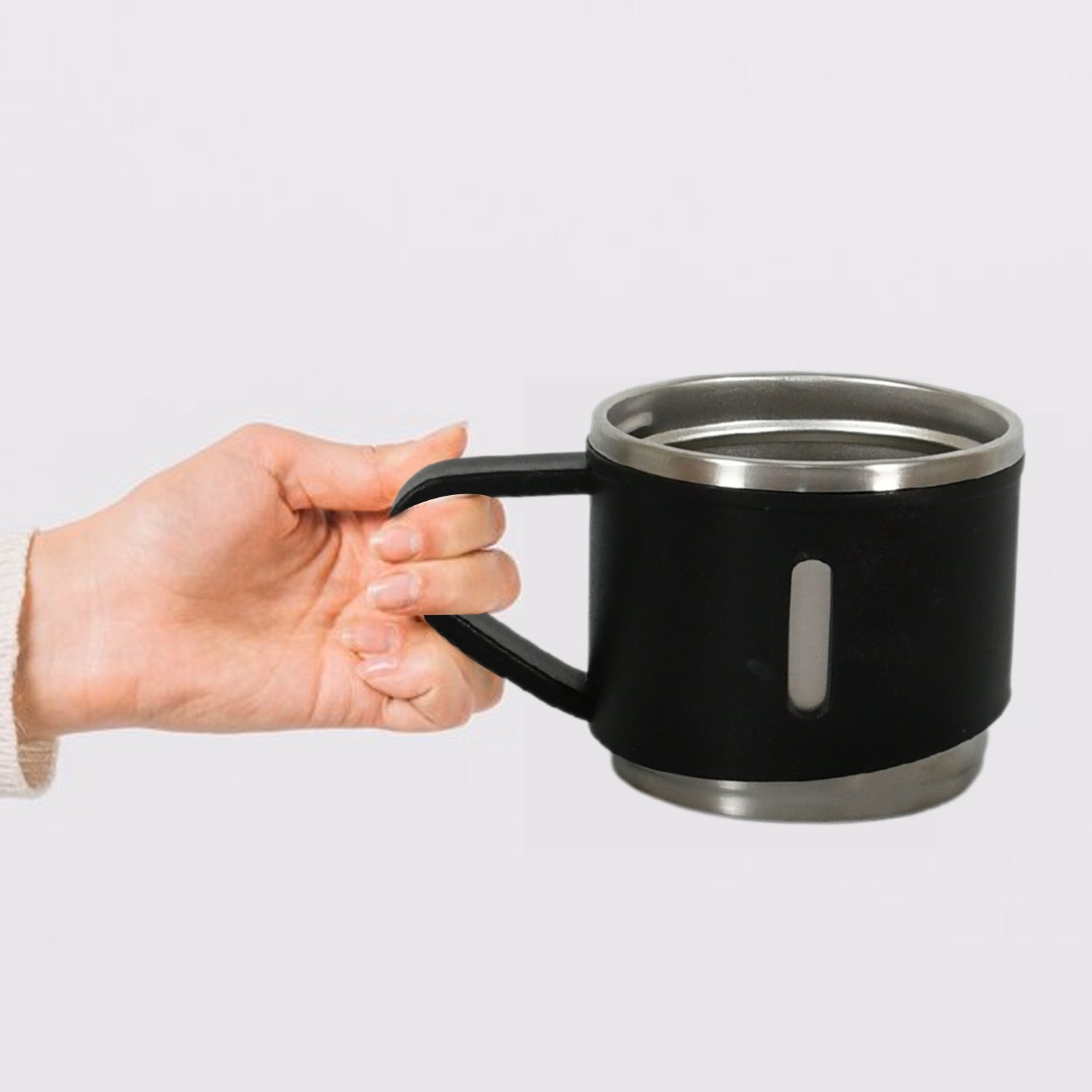 Stainless Steel Vacuum Coffee Tea Cup Tea Mug Hot Insulated Double Wall Stainless Steel Coffee And Milk Cup With Handle Easy To Carry Coffee Cup (3 Pc)
