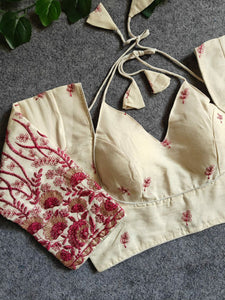Khadi Cotton Embroidered Blouse for Women | Ethnic Wear