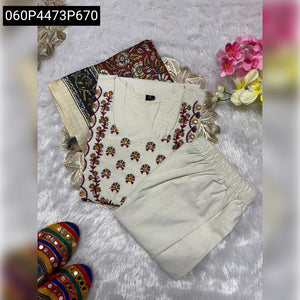 Khadi Cotton Embroidered Women's Salwar Suit | Festive & Casual Elegance
