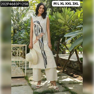 Khadi Cotton Embroidered Women's Suit Set | Everyday Elegance