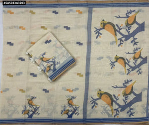 Khadi Silk Printed Saree for Women | Daily Wear