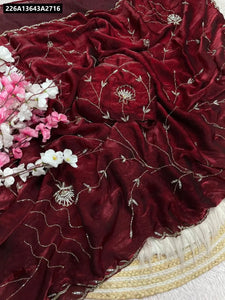 Buy Khatli Handwork Space Silk Saree for Women | Festive Glamour & Ethnic Wear Online