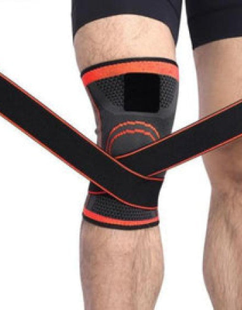 Single knee compression sleeve for sports workouts and knee support