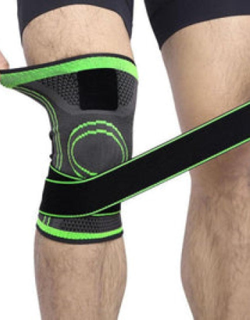Pair of black knee compression sleeves for sports workout and knee support