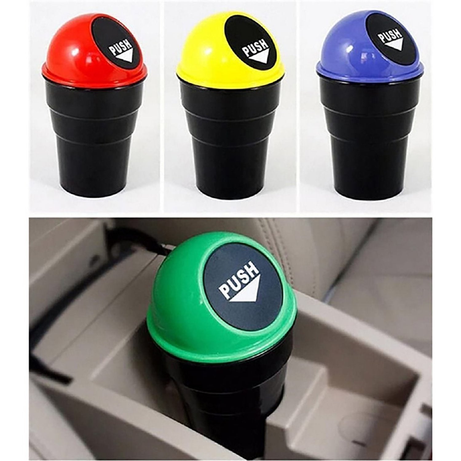 1738 Mini Car Trash Bin Can Holder Dustbin - TREND BUY