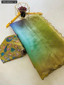 Buy Kota Chex Ombre Saree for Women | Rainbow Festive & Party Wear Ethnic Online