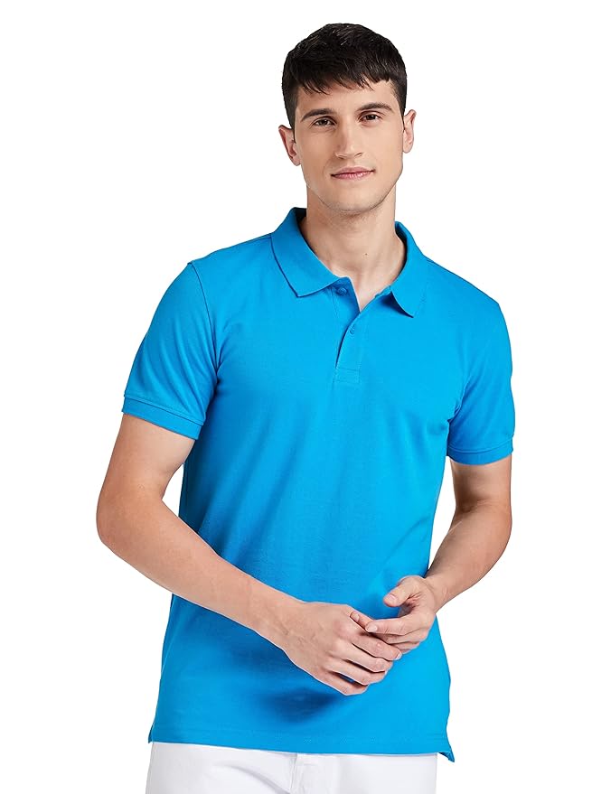 Men Solid Polo Neck Cotton T-Shirt ( Pack of 3 ) blue XXL