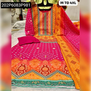 Ladies Pakistani Muslin Digital Print Suit | Festive & Casual