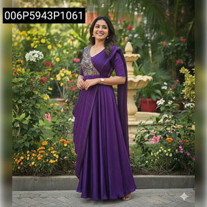 Ladies Saree Anarkali Gown | Party Wear Dress