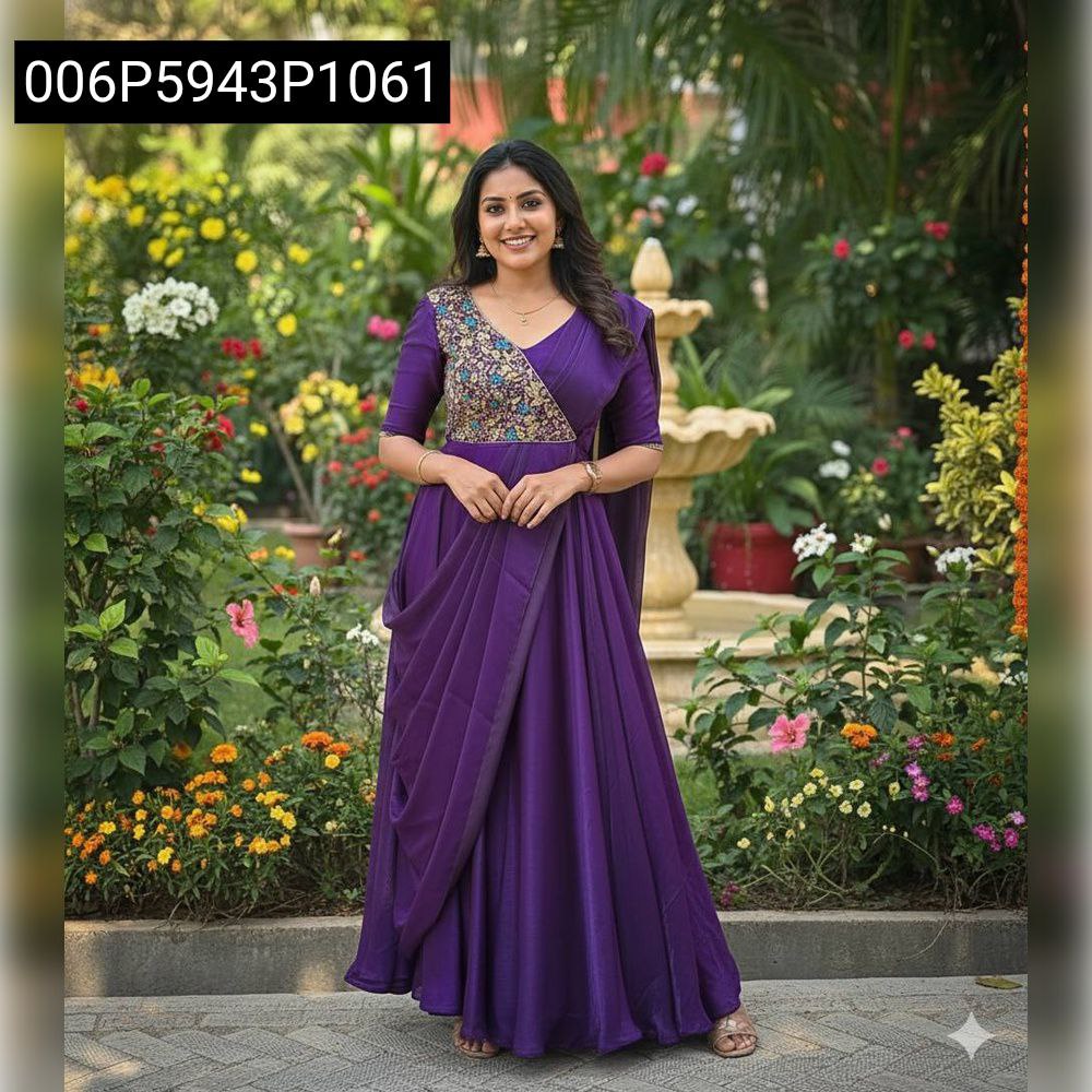 Ladies Saree Anarkali Gown