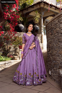 Lavender Vichitra Simmer Lehenga for Women | Festive Wear
