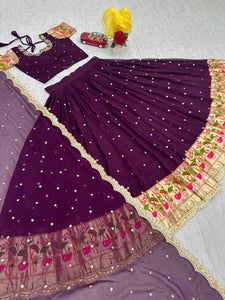 Premium Georgette Embroidered Sequence Lehenga Choli for Festive and Party Wear