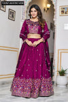 Embroidered Vichitra Silk Lehenga Choli Set for Women | Festive & Wedding Ethnic Wear Online