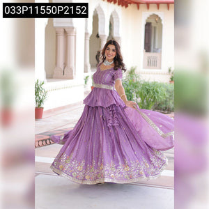 Lehenga Peplum Style Embroidered for Women | Festive & Wedding Wear