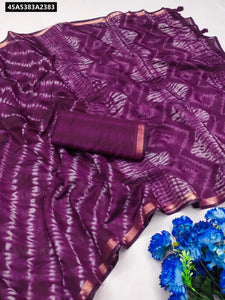 Buy Leheriya Malai Cotton Print Saree for Women Online | Festive & Casual Ethnic Wear