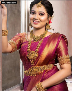 Lichi Silk Jacquard Saree for Women | Festive & Wedding Wear | Buy Ethnic Wear Online