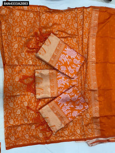Premium Lichi Silk Jacquard Saree with Rich Zari Pallu for Festive and Wedding Wear
