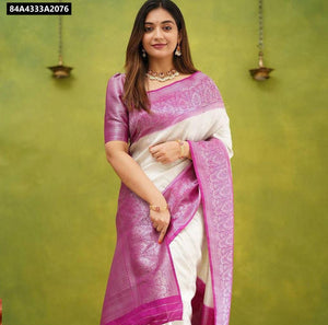 Lichi Silk Jacquard Weave Saree for Women | Festive & Party Wear