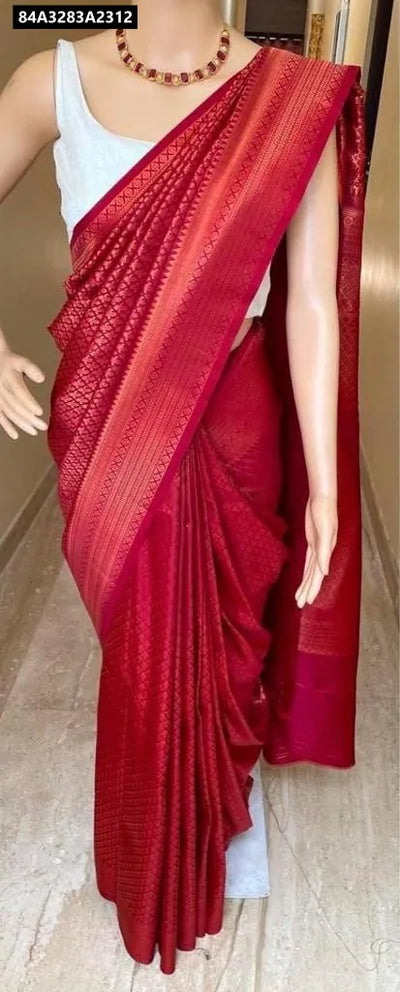 Buy Lichi Silk Jacquard Woven Saree for Women - Festive & Wedding Ethnic Wear Online