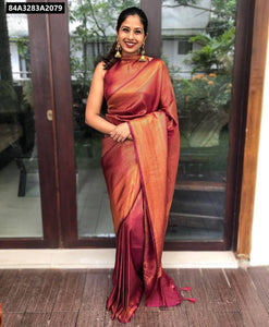 Lichi Silk Jacquard Woven Saree for Women | Festive & Wedding Wear