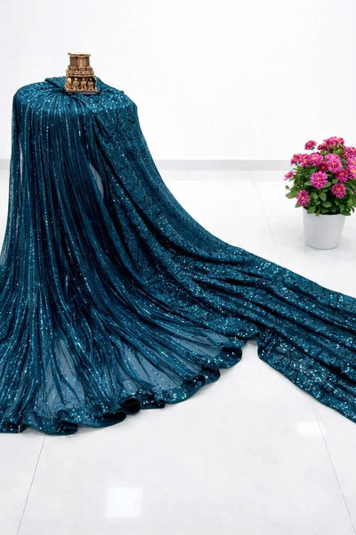 Limited Edition Half Half Sequins Saree - Glamorous Party Wear for Women