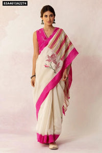 Linen Digital Print & Ombre Saree for Women | Buy Ethnic Wear Online for Everyday Elegance
