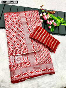 Red Litchi Silk Saree for Women | Festive & Wedding Wear | Buy Traditional Ethnic Saree Online